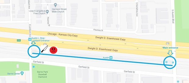 Austin L subway incident w knife and victim