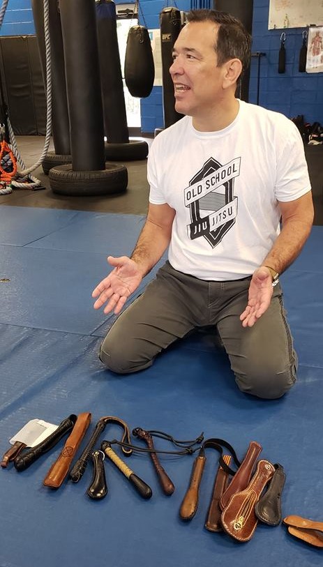 Larry with tool display