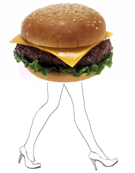 two leg cheeseburger